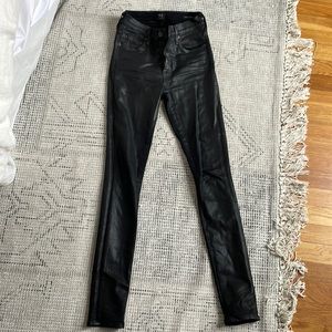 Citizens of Humanity Rocket Waxed Coated Skinny Jeans size 24